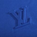 LV T-shirt Blue Embroidered Logo - Image 3