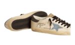 Sup-Star stella in denim e talloncino in pelle grigia - Image 4