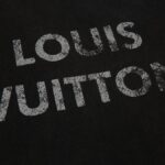 LV T-shirt Black Distressed Logo - Image 3