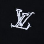 LV T-shirt Black White Logo - Image 5