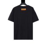 LV T-shirt Black Embroidered Logo - Image 2