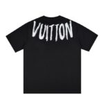 LV T-shirt Brushstroke Logo Black - Image 2