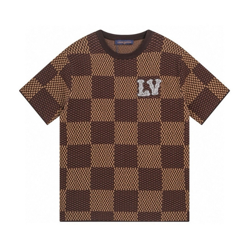 sdgdfg-4.jpg LV T-shirt Checkered Logo - Image 1